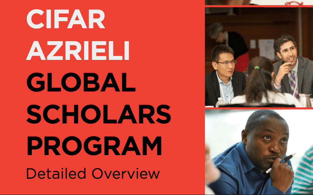 Government of Canada CIFAR AZRIELI Global Scholars Program 2022
