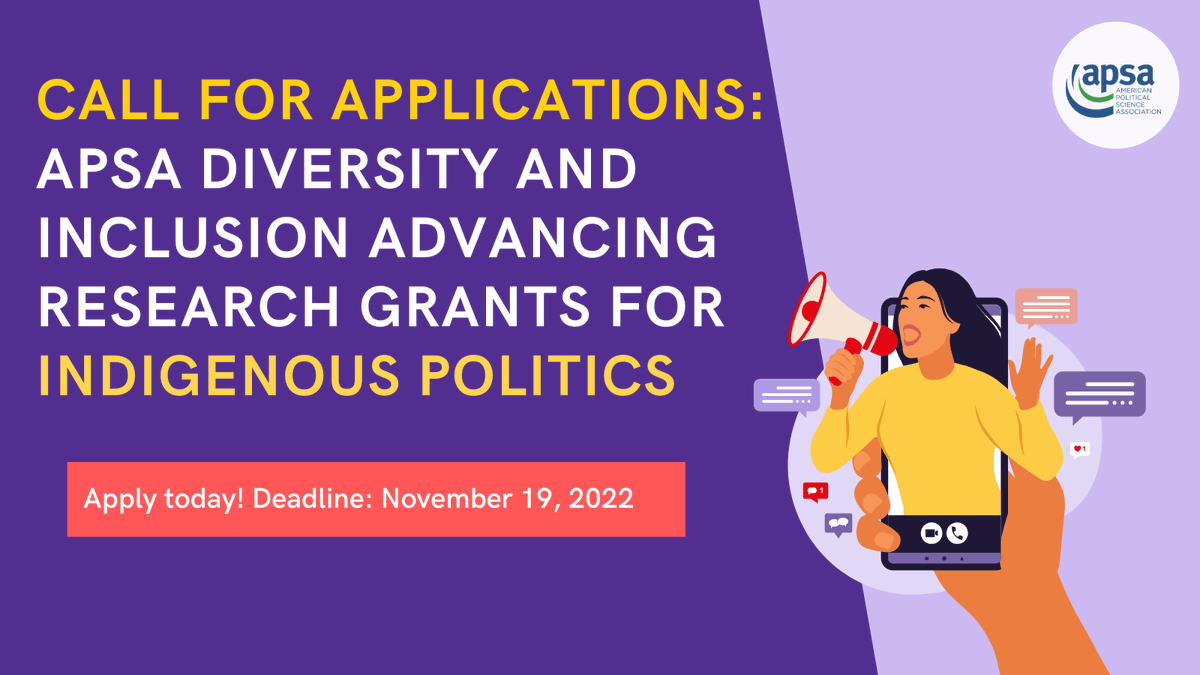 APSA Diversity and Inclusion Advancing Research Grants for Indigenous Politics 2023