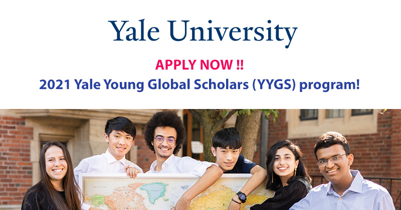 Apply: Yale Young Global Scholars Program 2023